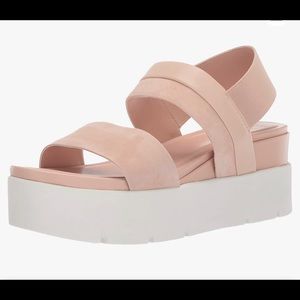 Franco Sarto platform sandals VELMA blush SZ 9 EUC